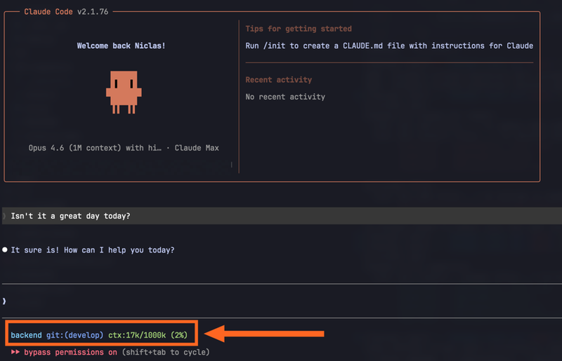 Statusline screenshot